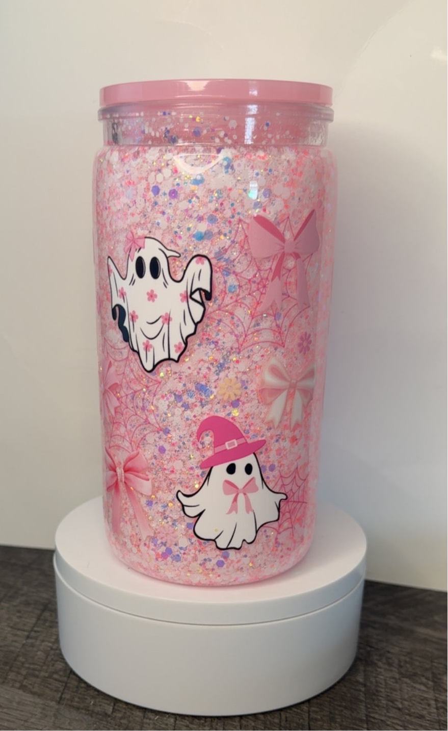 16oz- Ghosts and Bows (Glow in Dark)